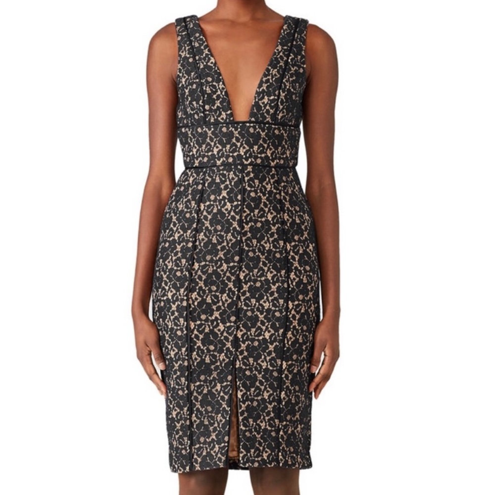 KEEPSAKE Deep V Lace Shift